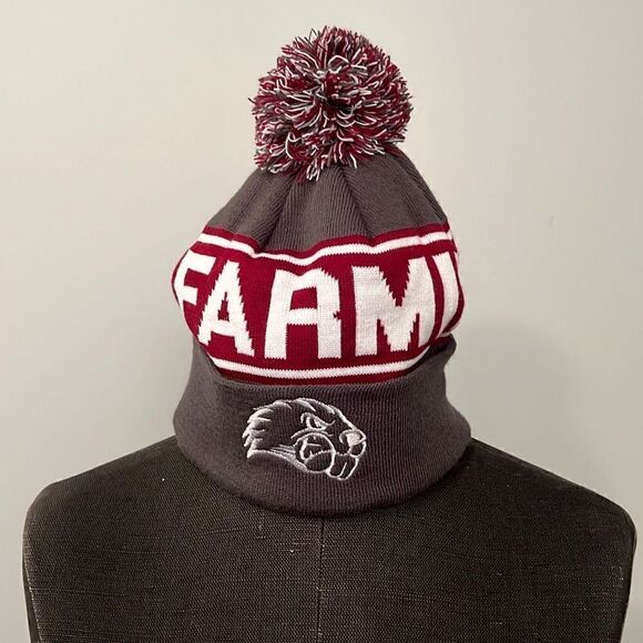 U Maine, Farmington Pom Pom Hat (NWOT) - Picture 1 of 9